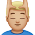 Man Getting Massage: Medium-light Skin Tone Emoji Copy Paste ― 💆🏼‍♂ - apple