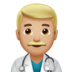 Man Health Worker: Medium-light Skin Tone Emoji Copy Paste ― 👨🏼‍⚕ - apple