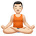 Man In Lotus Position: Light Skin Tone Emoji Copy Paste ― 🧘🏻‍♂ - apple
