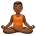Man In Lotus Position: Medium-dark Skin Tone Emoji Copy Paste ― 🧘🏾‍♂ - apple