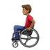 Man In Manual Wheelchair: Medium Skin Tone Emoji Copy Paste ― 👨🏽‍🦽 - apple