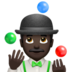 Man Juggling: Dark Skin Tone Emoji Copy Paste ― 🤹🏿‍♂ - apple