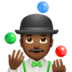Man Juggling: Medium-dark Skin Tone Emoji Copy Paste ― 🤹🏾‍♂ - apple