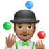 Man Juggling: Medium Skin Tone Emoji Copy Paste ― 🤹🏽‍♂ - apple