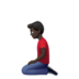 Man Kneeling: Dark Skin Tone Emoji Copy Paste ― 🧎🏿‍♂ - apple