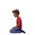 Man Kneeling: Medium-dark Skin Tone Emoji Copy Paste ― 🧎🏾‍♂ - apple