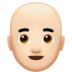 Man: Light Skin Tone, Bald Emoji Copy Paste ― 👨🏻‍🦲 - apple