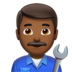 Man Mechanic: Medium-dark Skin Tone Emoji Copy Paste ― 👨🏾‍🔧 - apple