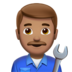 Man Mechanic: Medium Skin Tone Emoji Copy Paste ― 👨🏽‍🔧 - apple