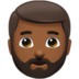 Man: Medium-dark Skin Tone, Beard Emoji Copy Paste ― 🧔🏾‍♂ - apple