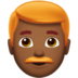 Man: Medium-dark Skin Tone, Red Hair Emoji Copy Paste ― 👨🏾‍🦰 - apple