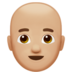 Man: Medium-light Skin Tone, Bald Emoji Copy Paste ― 👨🏼‍🦲 - apple