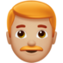 Man: Medium-light Skin Tone, Red Hair Emoji Copy Paste ― 👨🏼‍🦰 - apple