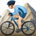 Man Mountain Biking: Light Skin Tone Emoji Copy Paste ― 🚵🏻‍♂ - apple