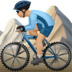 Man Mountain Biking: Medium-light Skin Tone Emoji Copy Paste ― 🚵🏼‍♂ - apple