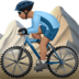 Man Mountain Biking: Medium Skin Tone Emoji Copy Paste ― 🚵🏽‍♂ - apple
