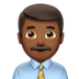 Man Office Worker: Medium-dark Skin Tone Emoji Copy Paste ― 👨🏾‍💼 - apple