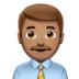 Man Office Worker: Medium Skin Tone Emoji Copy Paste ― 👨🏽‍💼 - apple