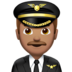 Man Pilot: Medium Skin Tone Emoji Copy Paste ― 👨🏽‍✈ - apple