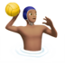 Man Playing Water Polo: Medium Skin Tone Emoji Copy Paste ― 🤽🏽‍♂ - apple