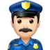 Man Police Officer: Light Skin Tone Emoji Copy Paste ― 👮🏻‍♂ - apple