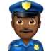 Man Police Officer: Medium-dark Skin Tone Emoji Copy Paste ― 👮🏾‍♂ - apple