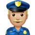 Man Police Officer: Medium-light Skin Tone Emoji Copy Paste ― 👮🏼‍♂ - apple