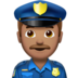 Man Police Officer: Medium Skin Tone Emoji Copy Paste ― 👮🏽‍♂ - apple