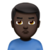Man Pouting: Dark Skin Tone Emoji Copy Paste ― 🙎🏿‍♂ - apple