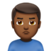 Man Pouting: Medium-dark Skin Tone Emoji Copy Paste ― 🙎🏾‍♂ - apple