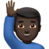 Man Raising Hand: Dark Skin Tone Emoji Copy Paste ― 🙋🏿‍♂ - apple