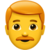 Man: Red Hair Emoji Copy Paste ― 👨‍🦰 - apple