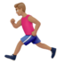 Man Running: Medium Skin Tone Emoji Copy Paste ― 🏃🏽‍♂ - apple