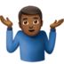 Man Shrugging: Medium-dark Skin Tone Emoji Copy Paste ― 🤷🏾‍♂ - apple