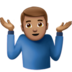 Man Shrugging: Medium Skin Tone Emoji Copy Paste ― 🤷🏽‍♂ - apple