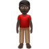 Man Standing: Dark Skin Tone Emoji Copy Paste ― 🧍🏿‍♂ - apple