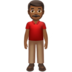 Man Standing: Medium-dark Skin Tone Emoji Copy Paste ― 🧍🏾‍♂ - apple