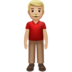 Man Standing: Medium-light Skin Tone Emoji Copy Paste ― 🧍🏼‍♂ - apple
