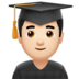 Man Student: Light Skin Tone Emoji Copy Paste ― 👨🏻‍🎓 - apple