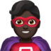 Man Superhero: Dark Skin Tone Emoji Copy Paste ― 🦸🏿‍♂ - apple