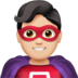 Man Superhero: Light Skin Tone Emoji Copy Paste ― 🦸🏻‍♂ - apple