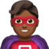 Man Superhero: Medium-dark Skin Tone Emoji Copy Paste ― 🦸🏾‍♂ - apple