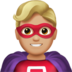 Man Superhero: Medium-light Skin Tone Emoji Copy Paste ― 🦸🏼‍♂ - apple