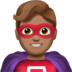 Man Superhero: Medium Skin Tone Emoji Copy Paste ― 🦸🏽‍♂ - apple
