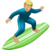 Man Surfing: Medium-light Skin Tone Emoji Copy Paste ― 🏄🏼‍♂ - apple