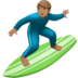 Man Surfing: Medium Skin Tone Emoji Copy Paste ― 🏄🏽‍♂ - apple