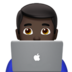 Man Technologist: Dark Skin Tone Emoji Copy Paste ― 👨🏿‍💻 - apple