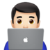 Man Technologist: Light Skin Tone Emoji Copy Paste ― 👨🏻‍💻 - apple