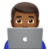 Man Technologist: Medium-dark Skin Tone Emoji Copy Paste ― 👨🏾‍💻 - apple