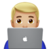 Man Technologist: Medium-light Skin Tone Emoji Copy Paste ― 👨🏼‍💻 - apple